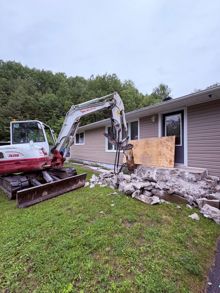 Excavating Patio Entrance